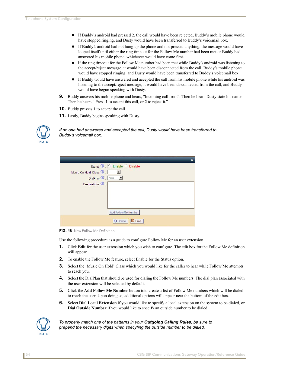 AMX SIP Communications Gateway CSG-500 User Manual | Page 62 / 84