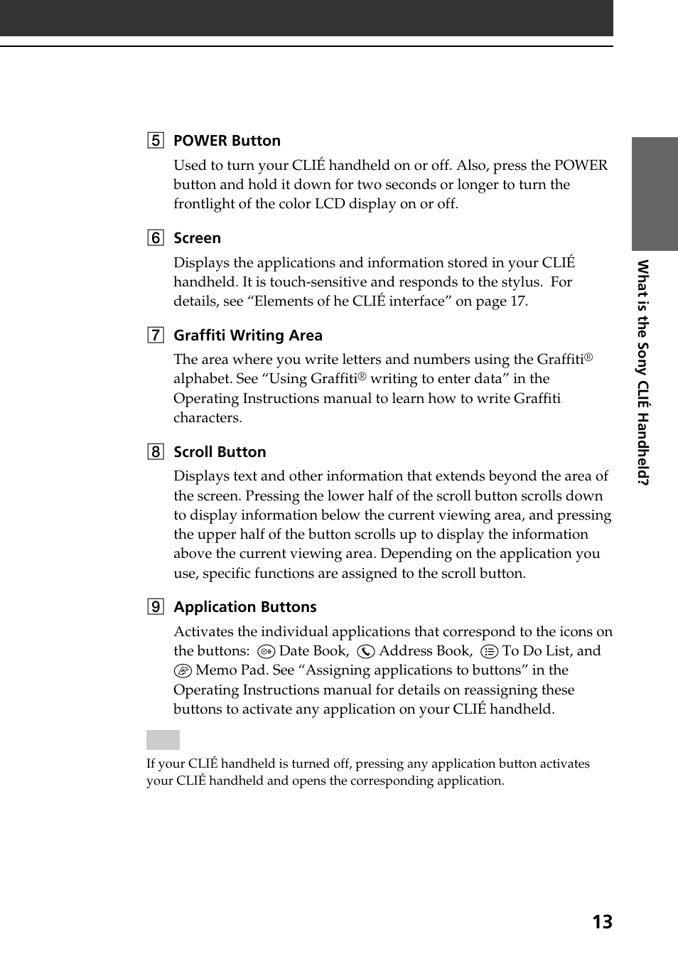 Chapter 1 | Sony PEG-N760C User Manual | Page 13 / 60