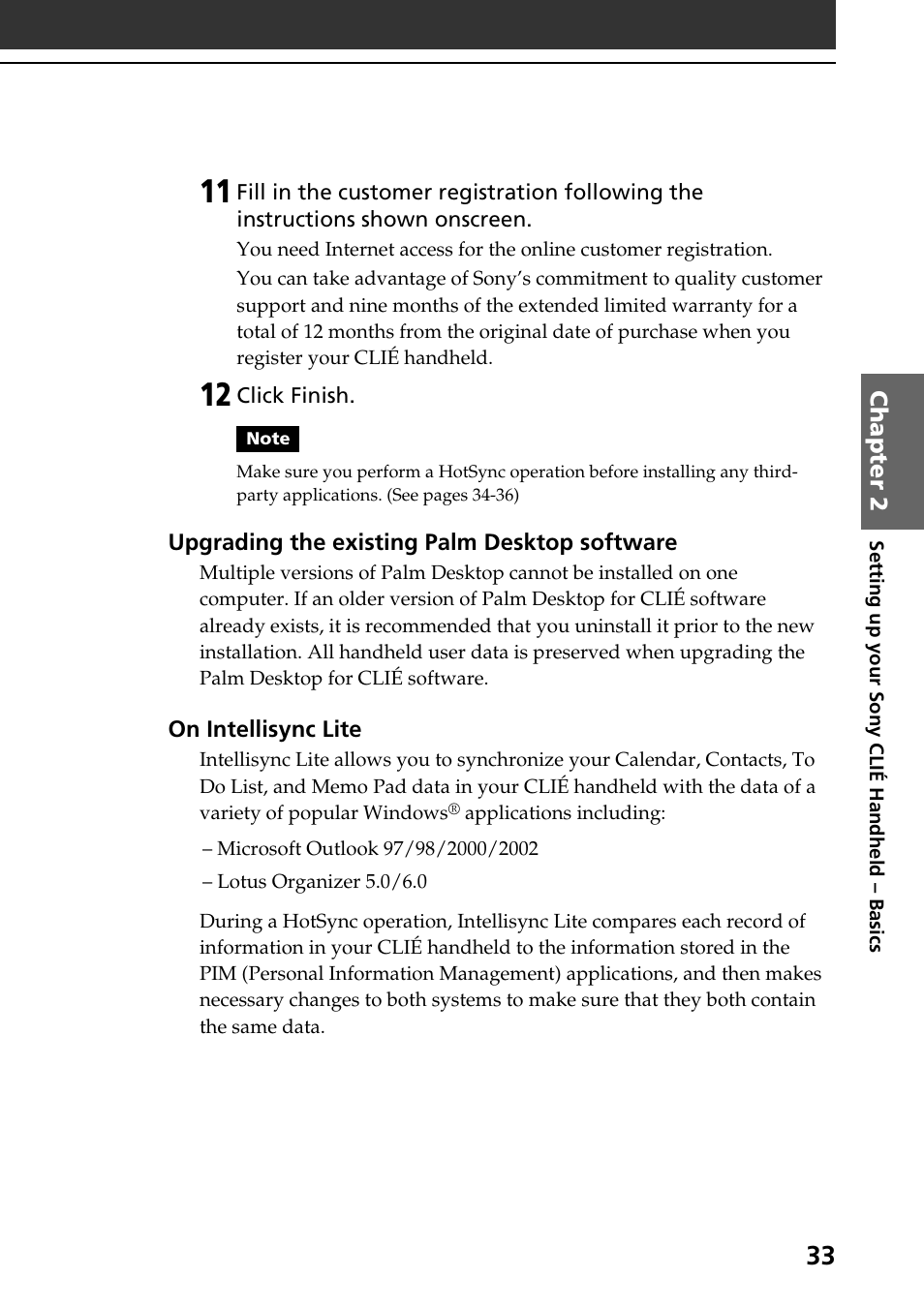 Sony PEG-N760C User Manual | Page 33 / 60