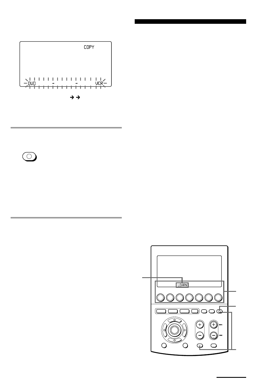 Or label keys, Press commander off, The commander turns off | The commander returns to the previous setting mode, Continued | Sony RM-AV3000 User Manual | Page 49 / 104