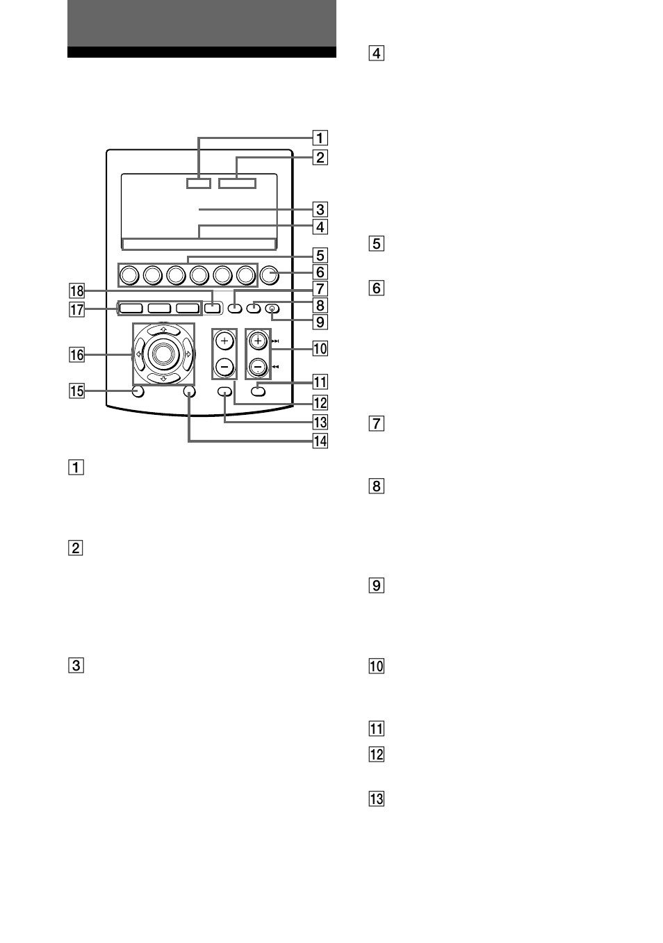 Getting started, Location and function of controls | Sony RM-AV3000 User Manual | Page 6 / 104