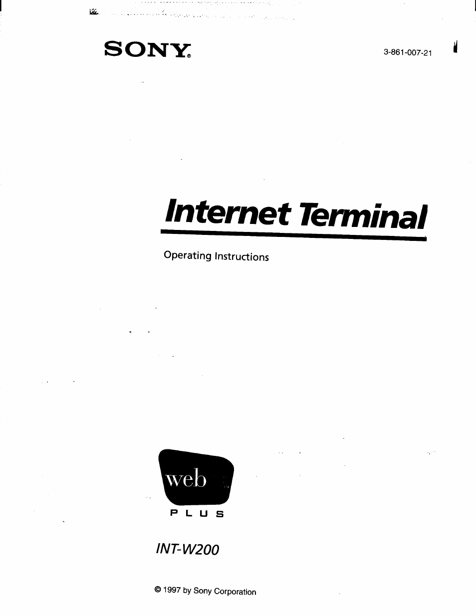 Sony INT-W200 User Manual | 49 pages