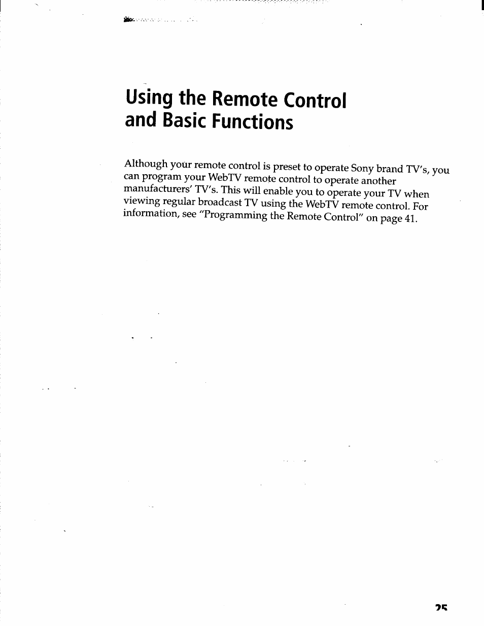 Using the remote control and basic functions | Sony INT-W200 User Manual | Page 28 / 49