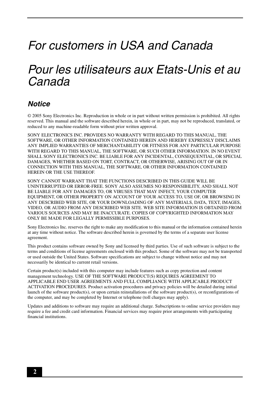 Sony VGC-VA11G User Manual | Page 2 / 20