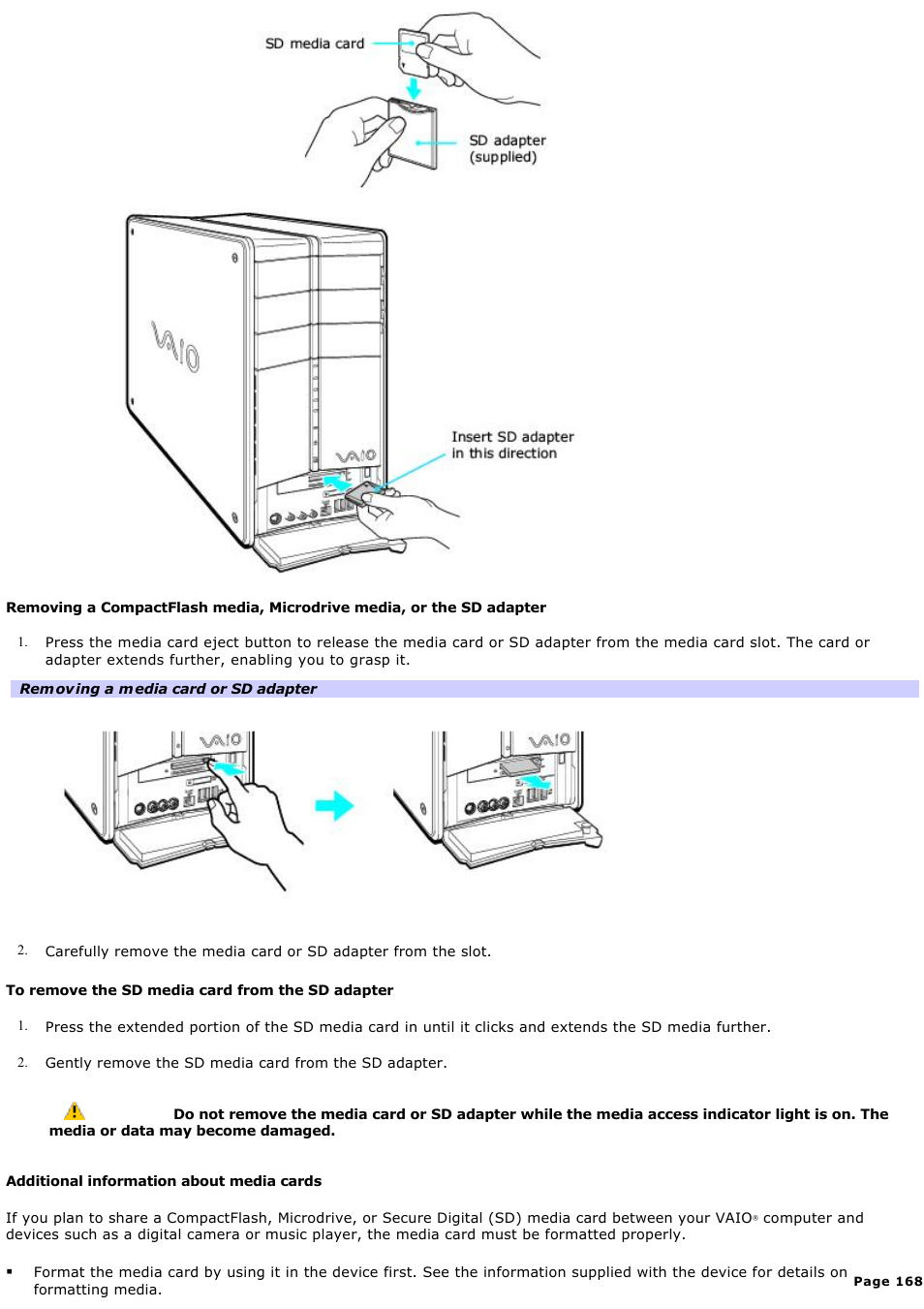 Sony PCV-RZ56G User Manual | Page 168 / 245