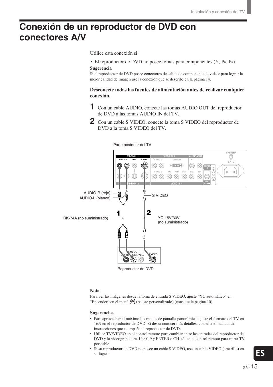 Sugerencia, Nota, Sugerencias | Sony KE-32TS2 User Manual | Page 139 / 188