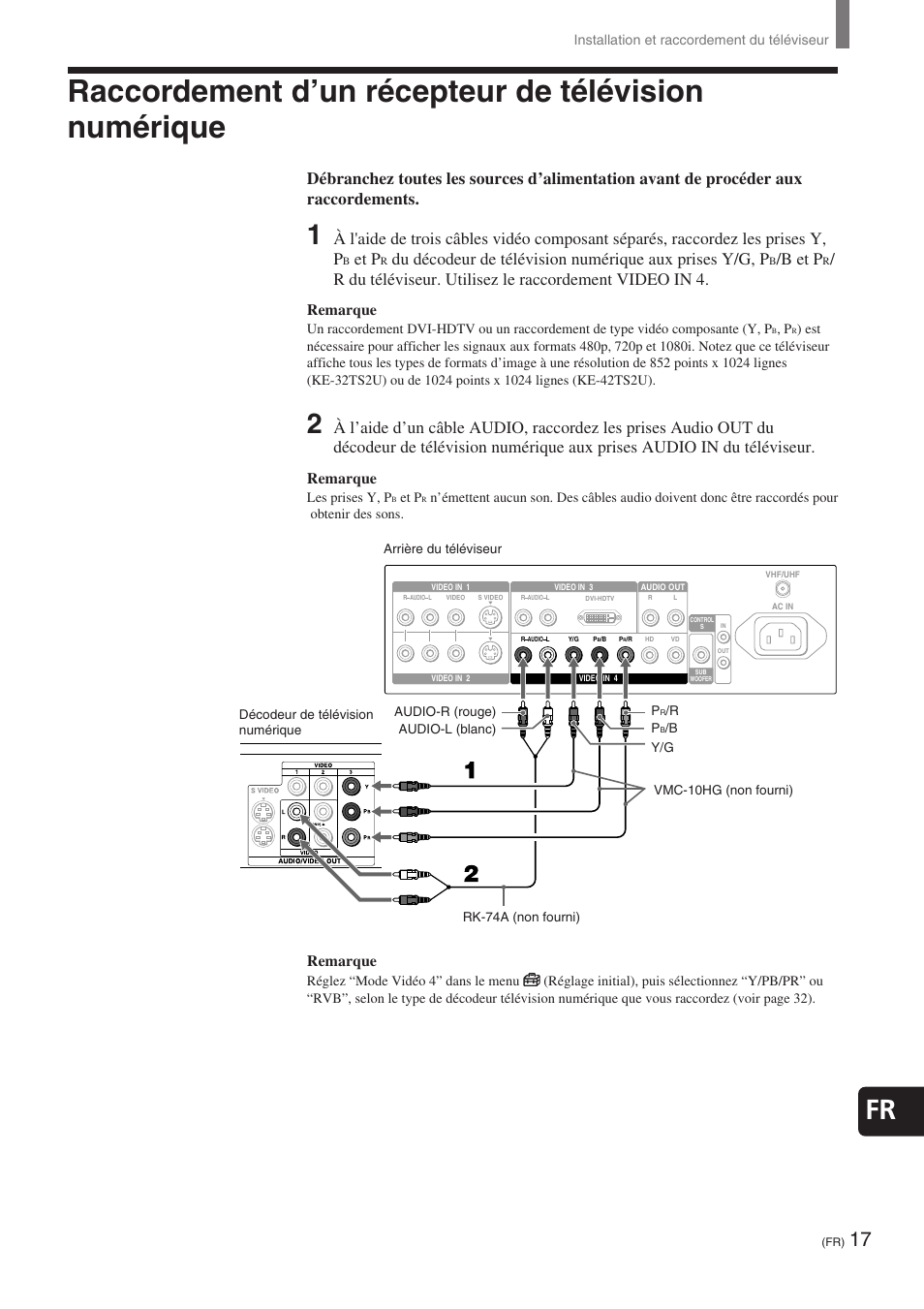 Et p, B et p, Remarque | Sony KE-32TS2 User Manual | Page 79 / 188
