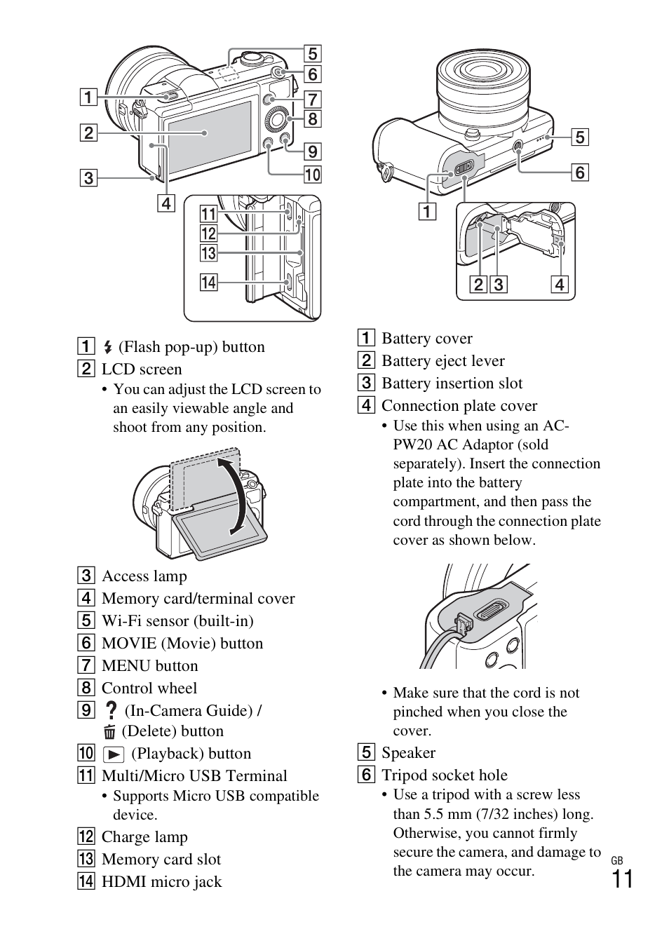 Sony ILCE-5000L User Manual | Page 11 / 40