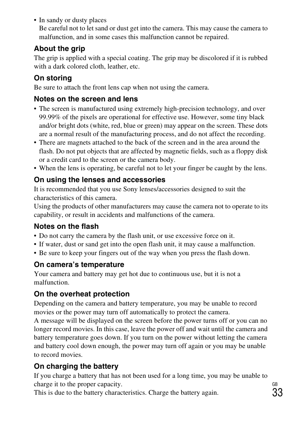 Sony ILCE-5000L User Manual | Page 33 / 40