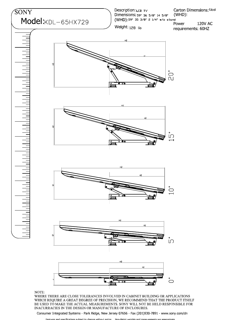 Model | Sony KDL-65HX729 User Manual | Page 4 / 5
