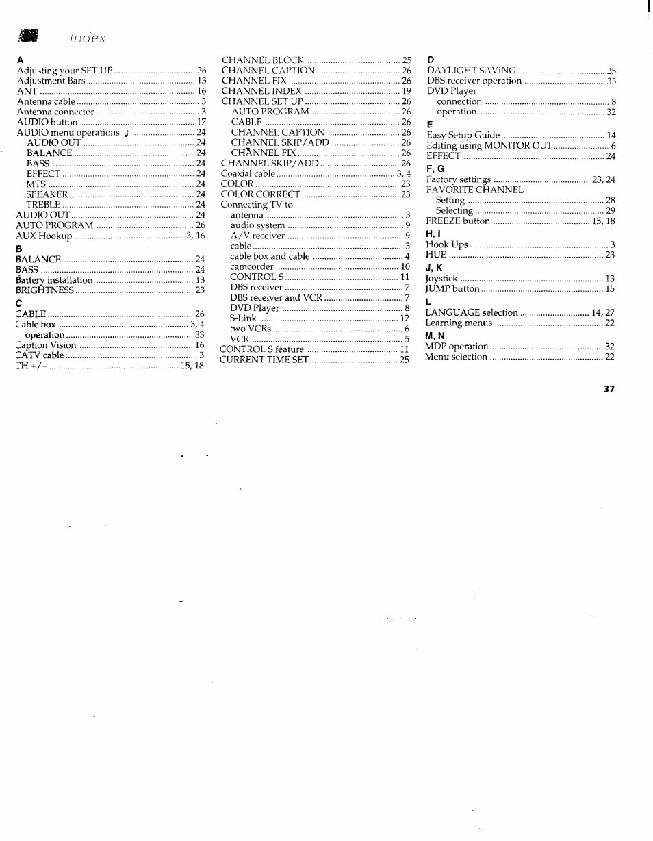 Sony KV-36XBR200 User Manual | Page 41 / 42