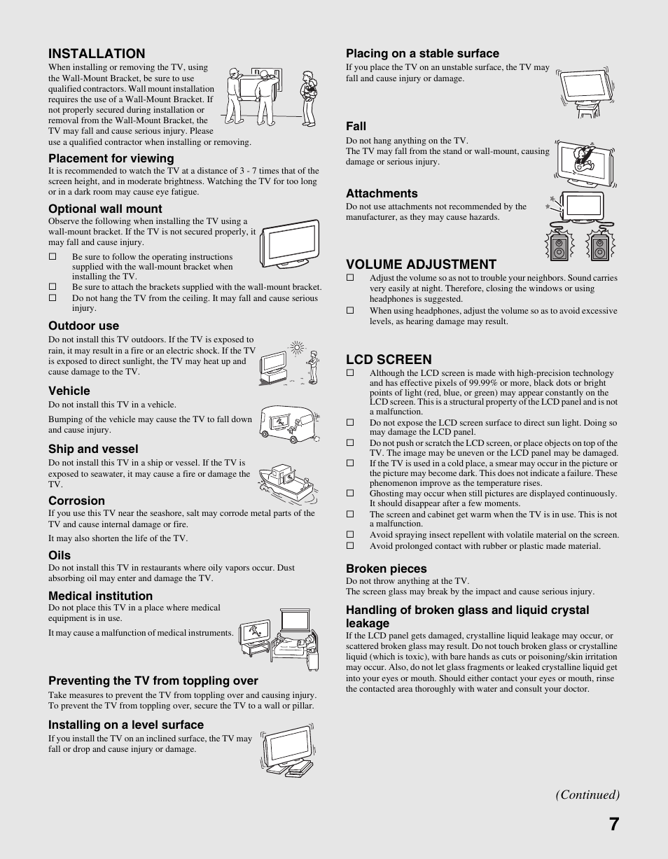 Sony KDL-V32XBR2 User Manual | Page 7 / 48