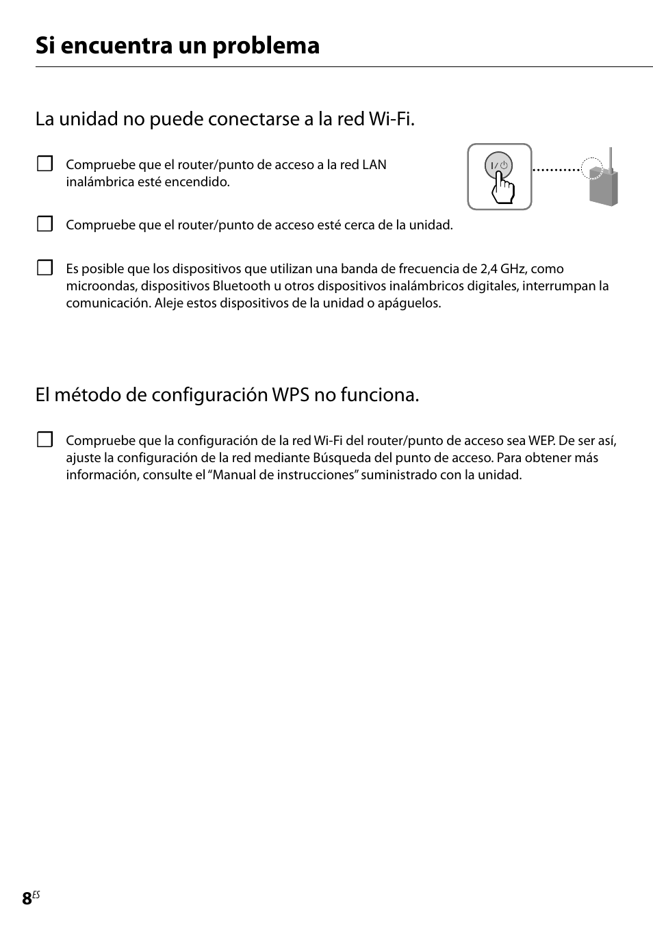 Si encuentra un problema | Sony RDP-XA900iPN User Manual | Page 24 / 28