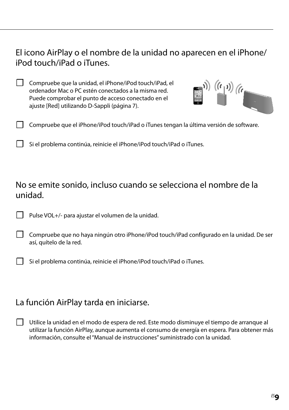 Si encuentra un problema | Sony RDP-XA900iPN User Manual | Page 25 / 28