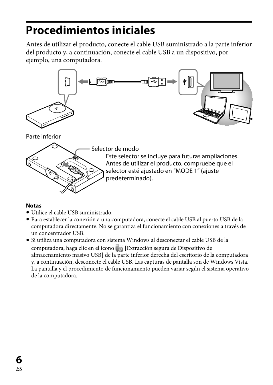 Procedimientos iniciales | Sony TJS-1 User Manual | Page 34 / 44