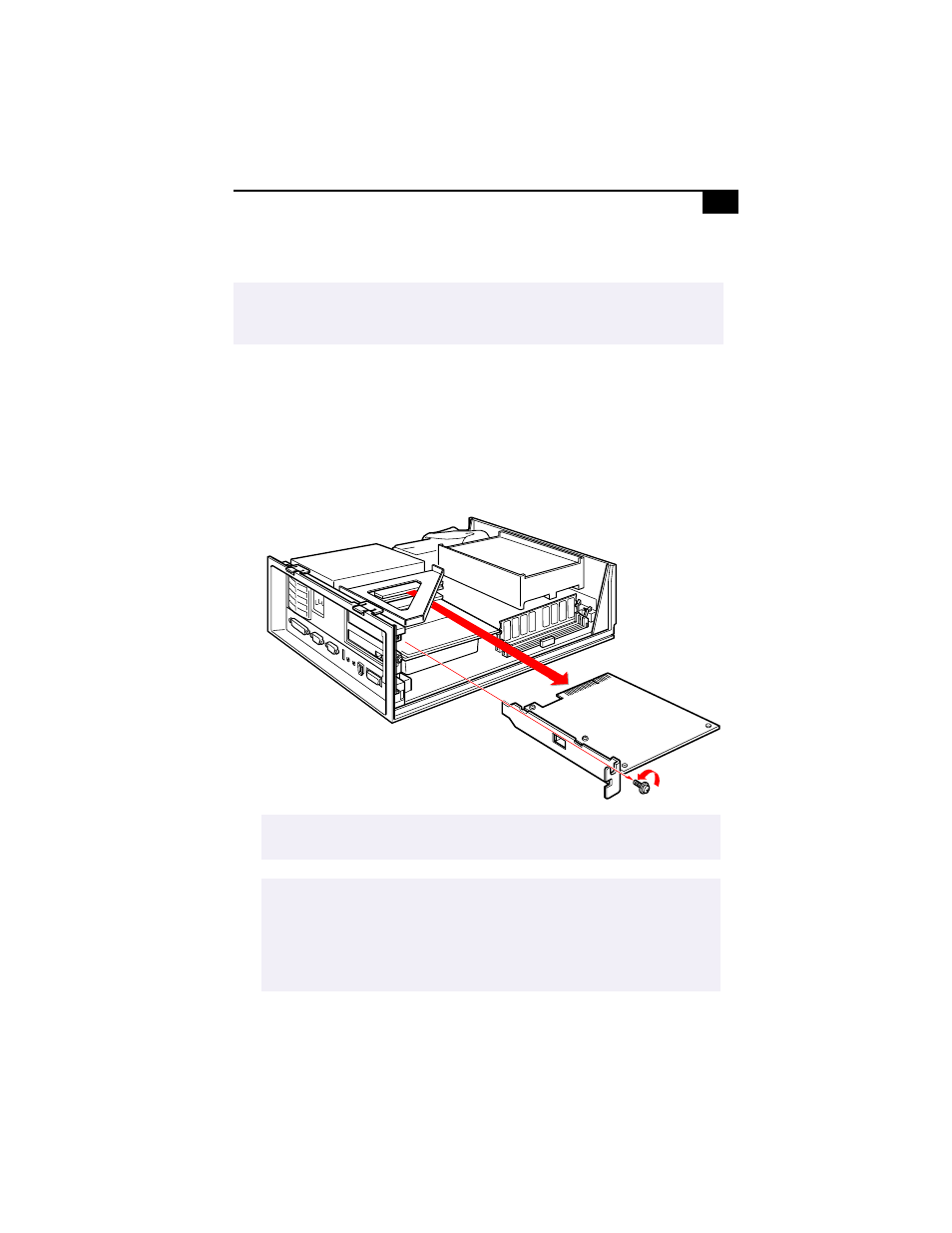 Removing an add-in card | Sony PCV-L620 User Manual | Page 33 / 104