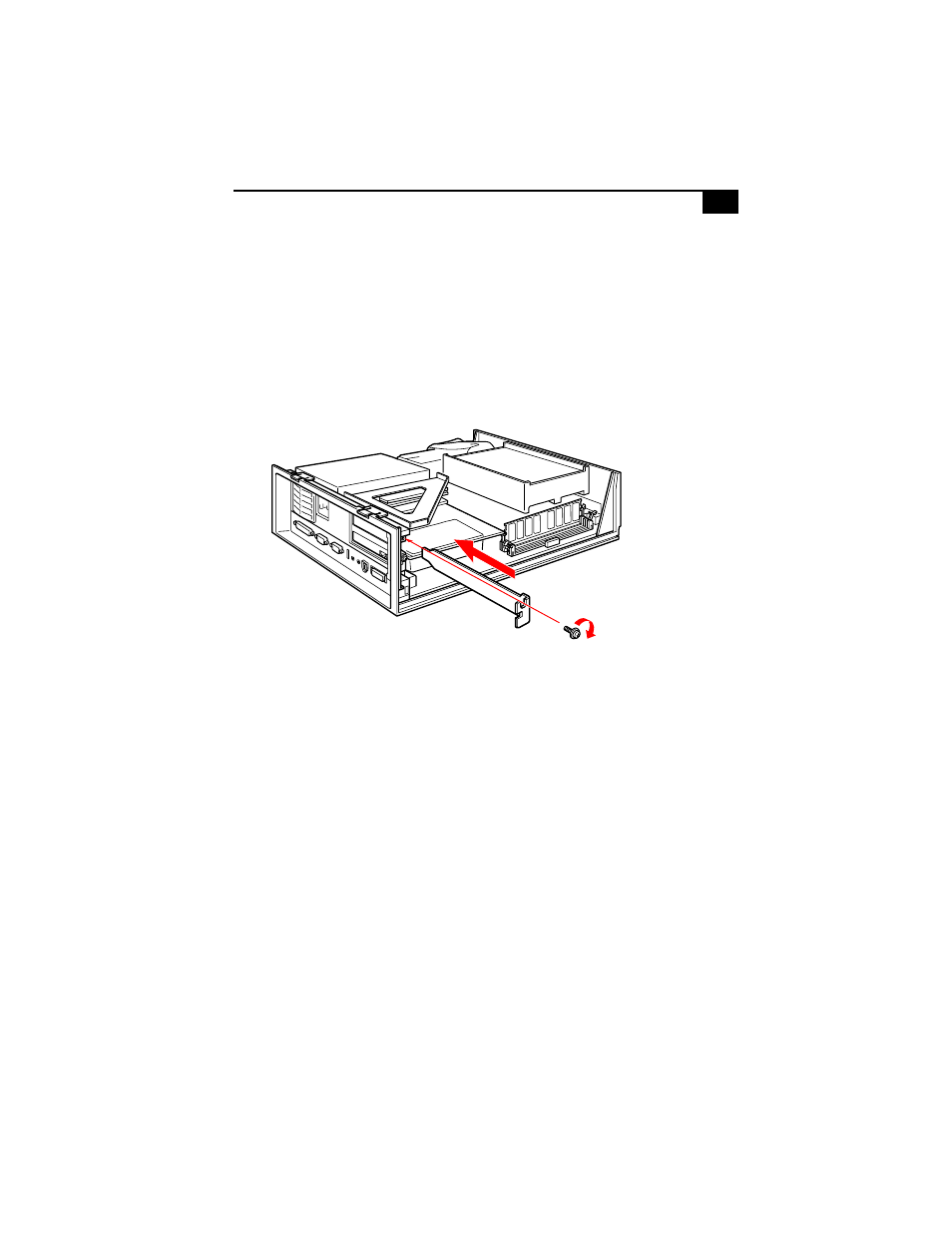 Covering an open i/o slot, Covering, An open i/o slot | Sony PCV-L620 User Manual | Page 49 / 104