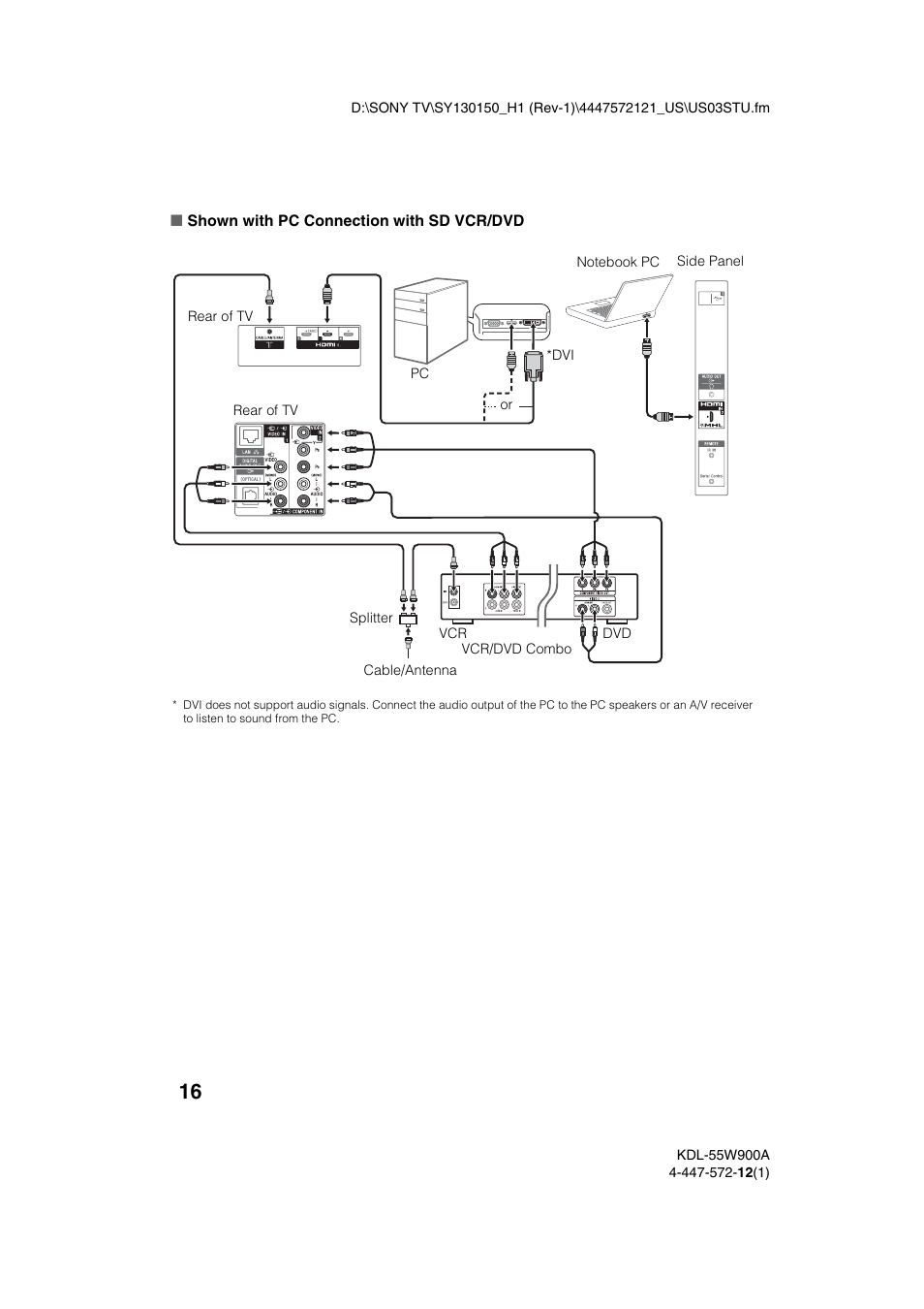 Sony KDL-55W900A User Manual | Page 16 / 36