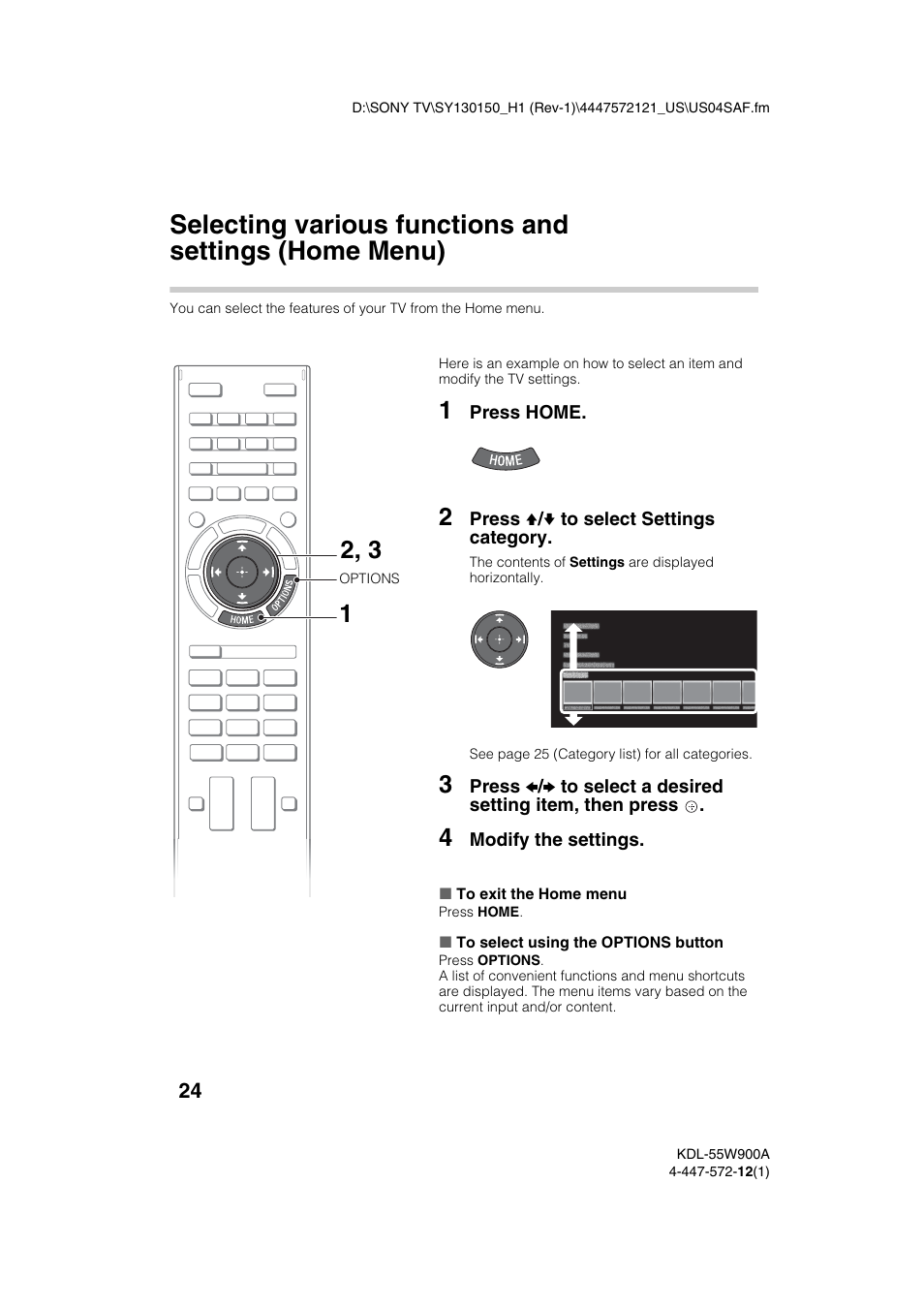 Sony KDL-55W900A User Manual | Page 24 / 36