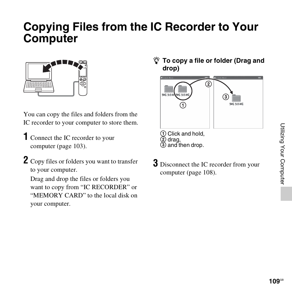 Sony ICD-SX712D User Manual | Page 109 / 155