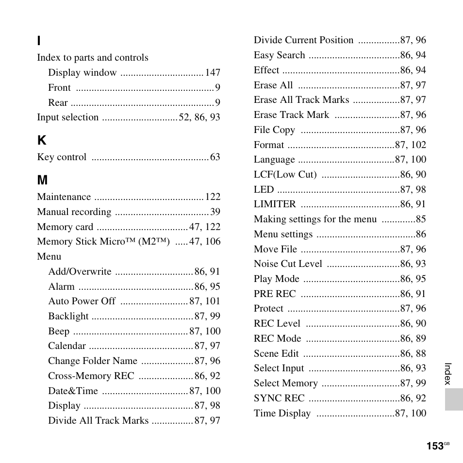 Sony ICD-SX712D User Manual | Page 153 / 155