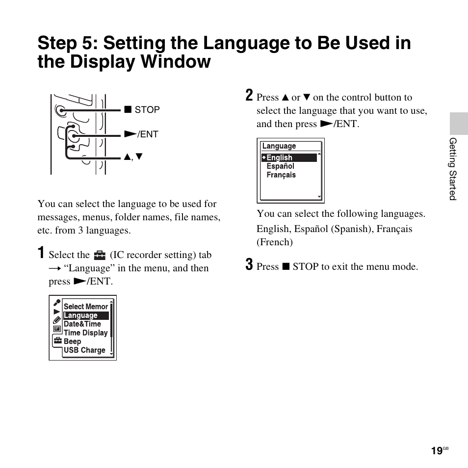 Sony ICD-SX712D User Manual | Page 19 / 155