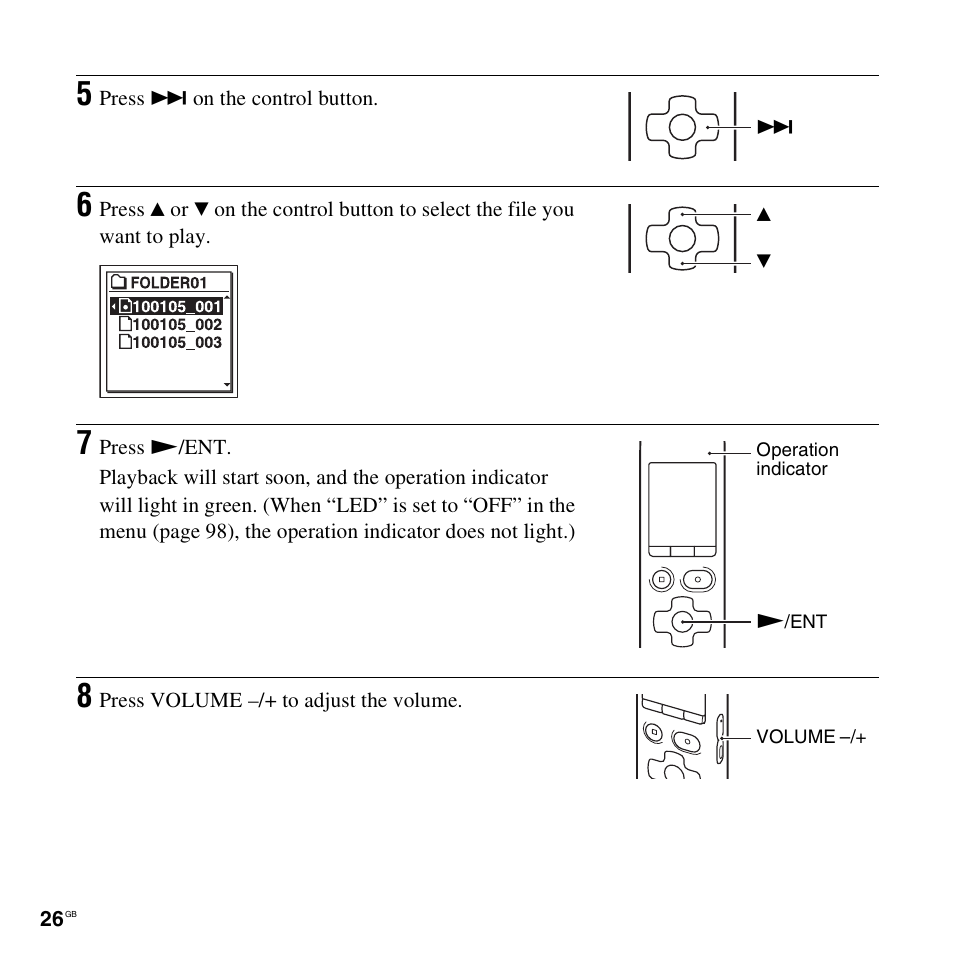 Sony ICD-SX712D User Manual | Page 26 / 155