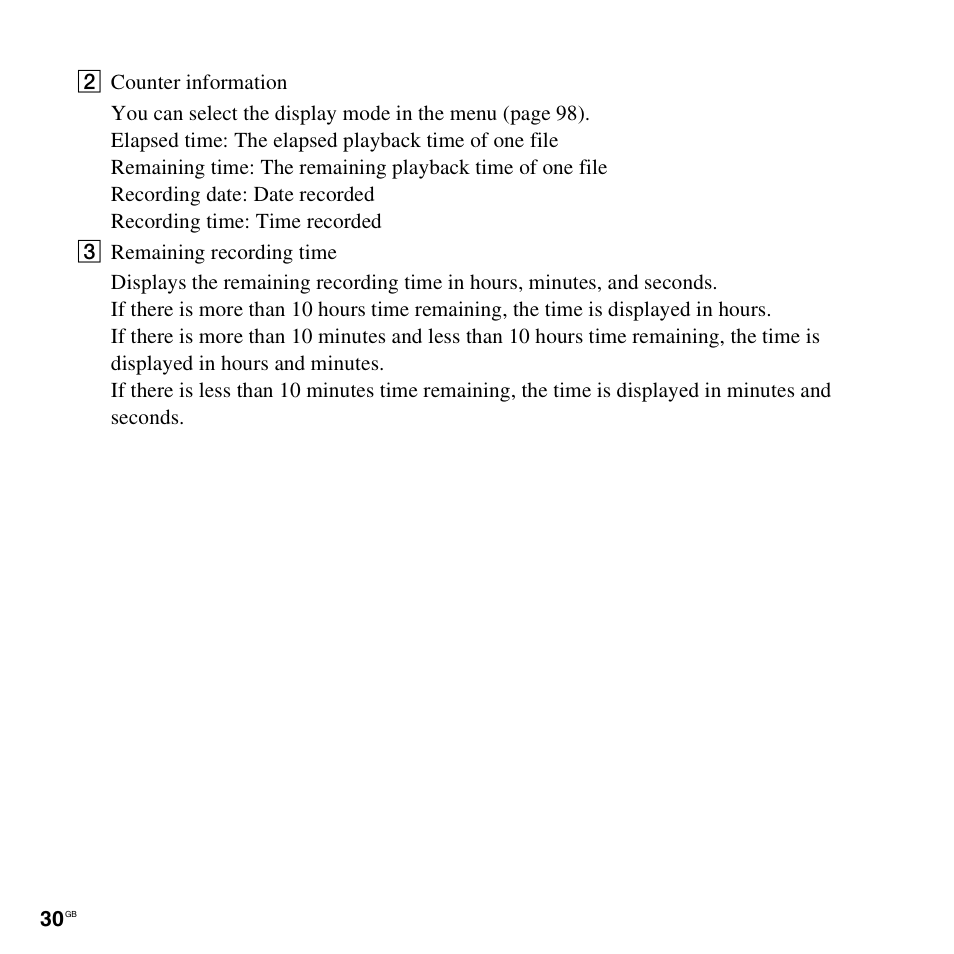 Sony ICD-SX712D User Manual | Page 30 / 155