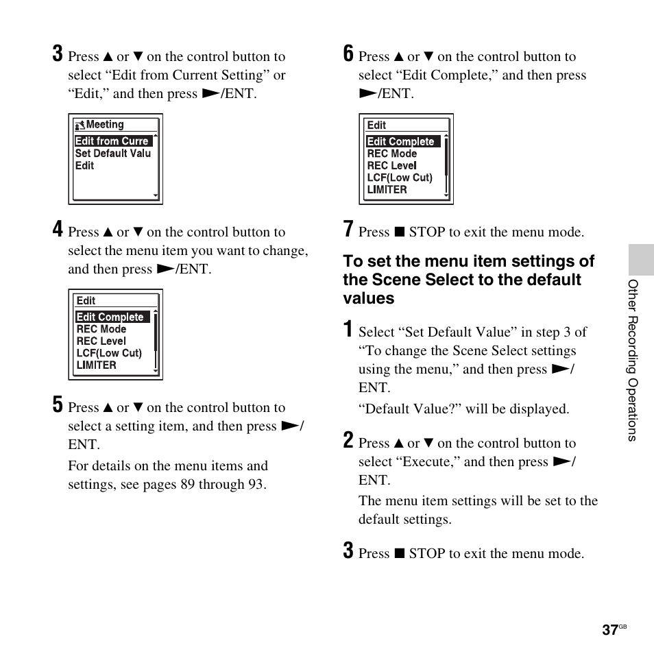 Sony ICD-SX712D User Manual | Page 37 / 155