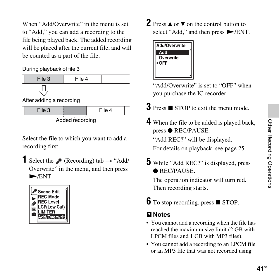 Sony ICD-SX712D User Manual | Page 41 / 155