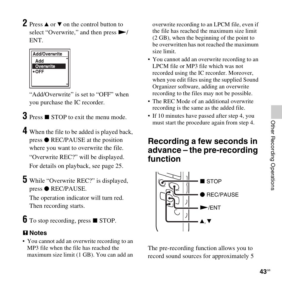 Sony ICD-SX712D User Manual | Page 43 / 155