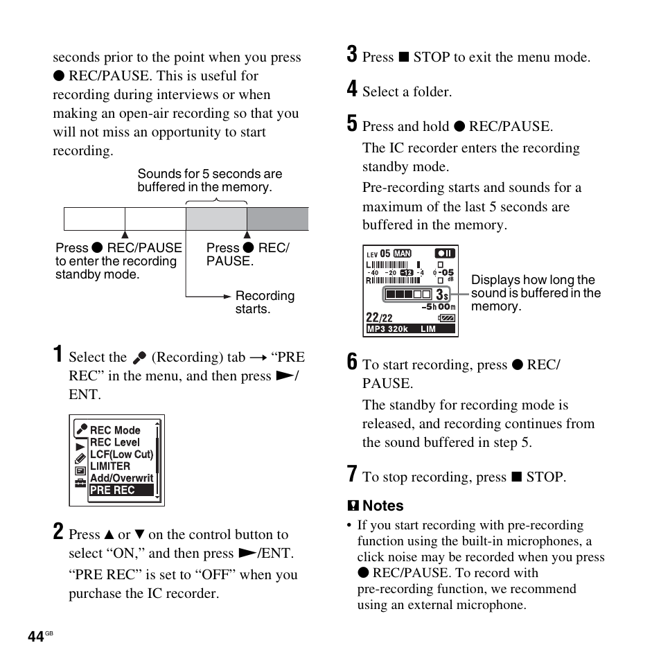 Sony ICD-SX712D User Manual | Page 44 / 155