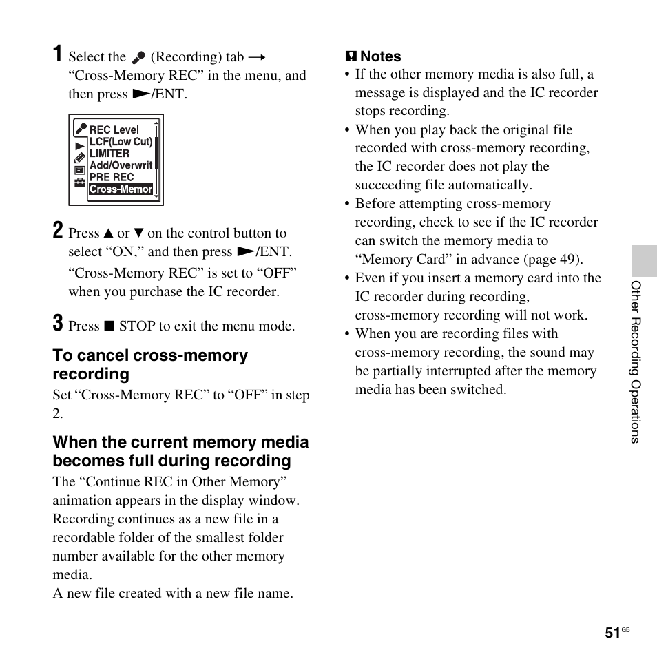 Sony ICD-SX712D User Manual | Page 51 / 155