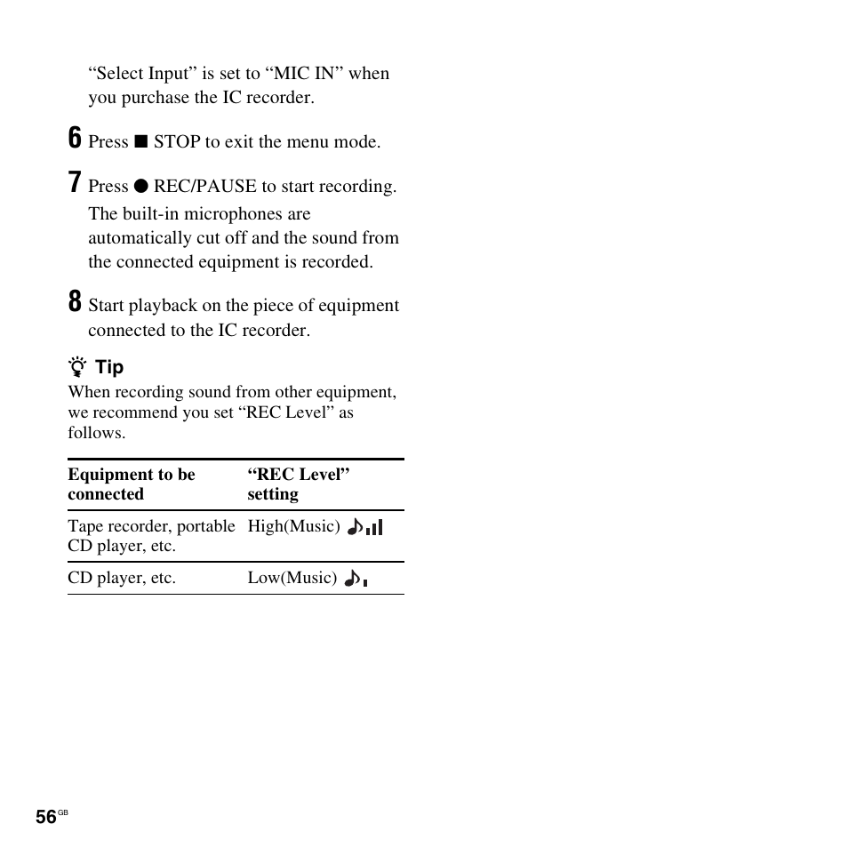 Sony ICD-SX712D User Manual | Page 56 / 155