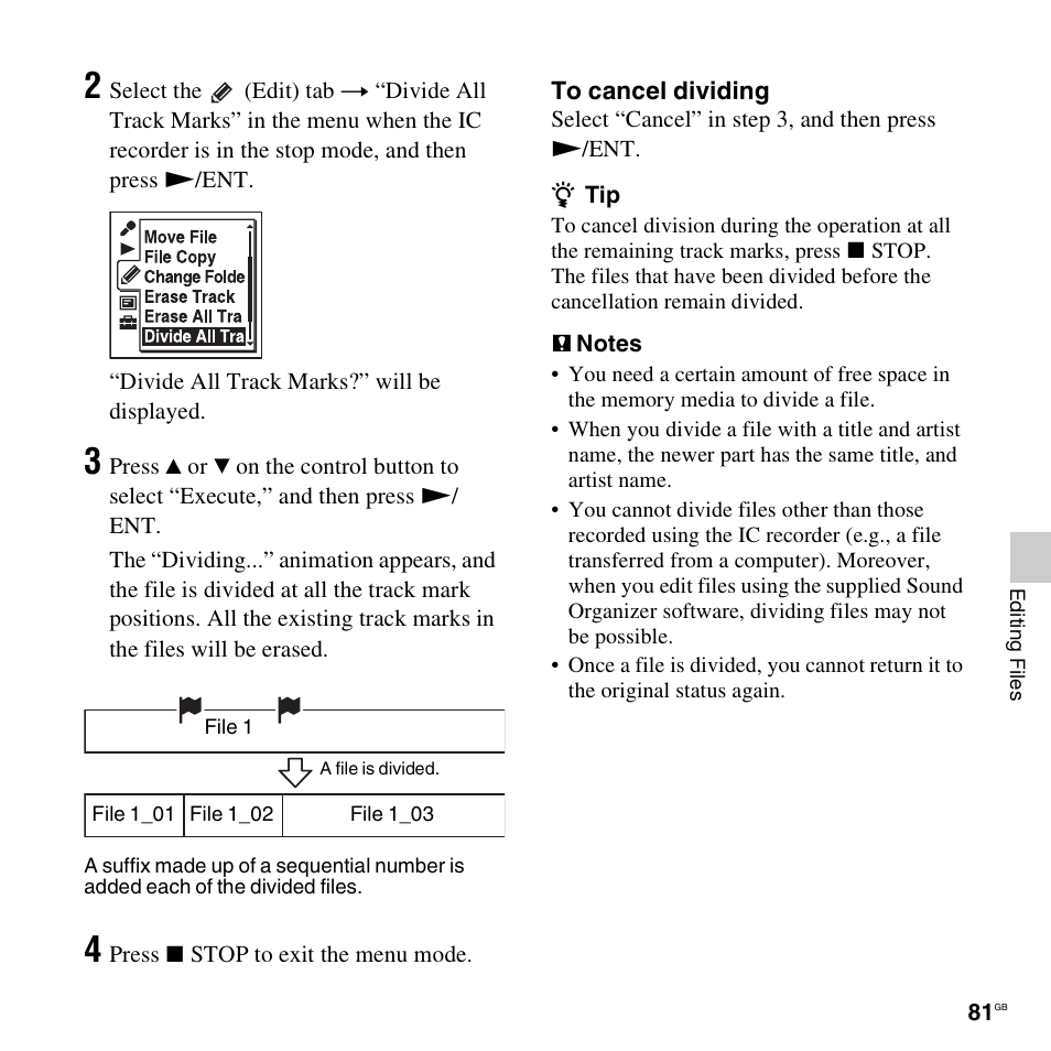 Sony ICD-SX712D User Manual | Page 81 / 155