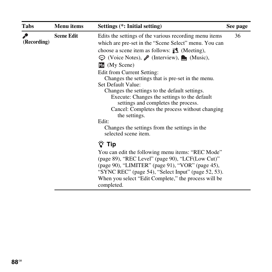 Sony ICD-SX712D User Manual | Page 88 / 155