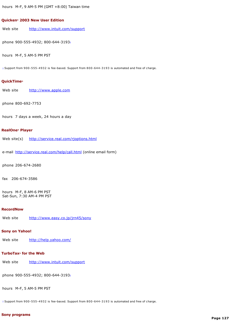 Sony PCG-V505ACK User Manual | Page 127 / 148