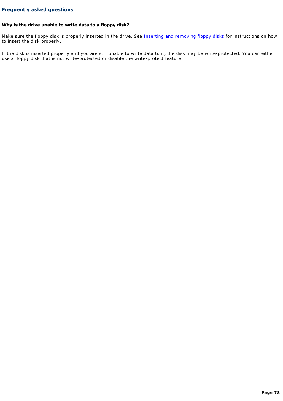Frequently asked questions | Sony PCG-V505ACK User Manual | Page 78 / 148