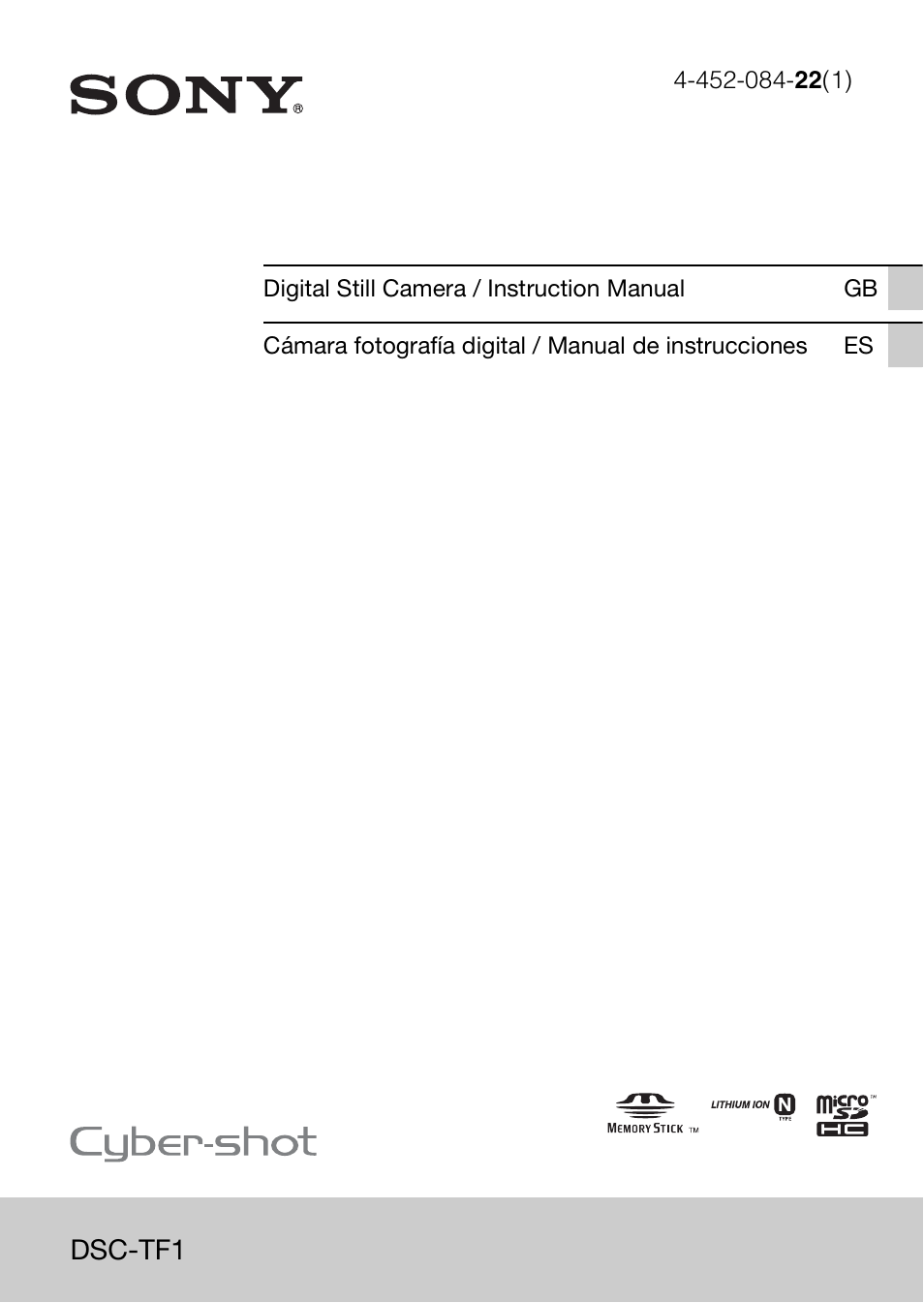 Sony DSC-TF1 User Manual | 68 pages