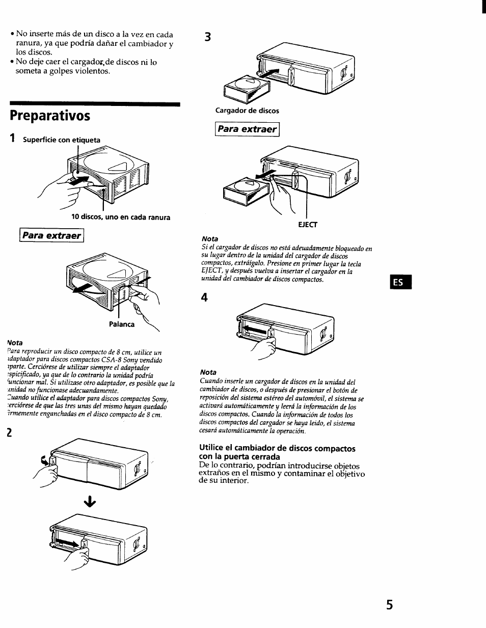 Preparativos | Sony CDX-71RF User Manual | Page 25 / 59