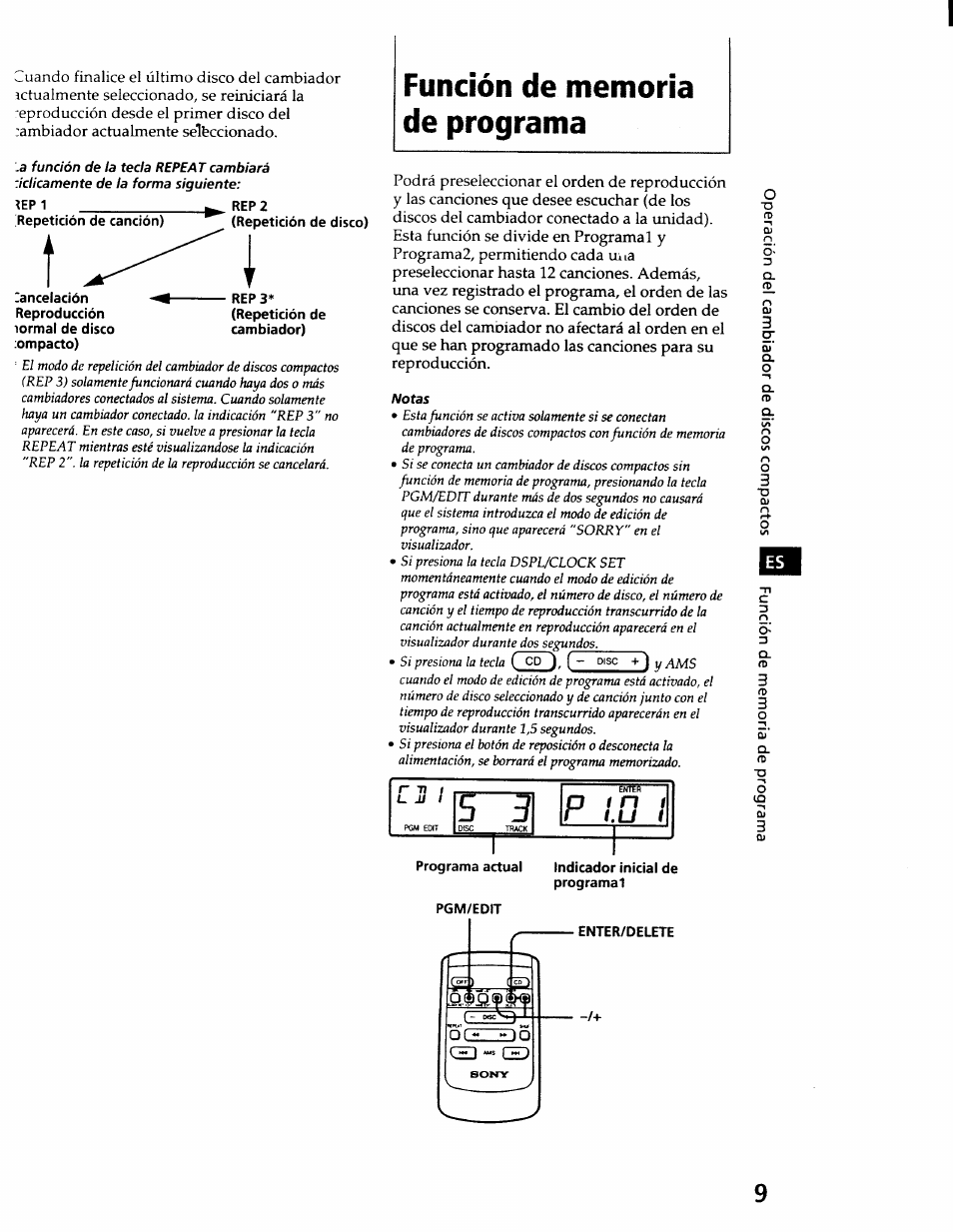 Función de memoria de programa, Uj i | Sony CDX-71RF User Manual | Page 29 / 59