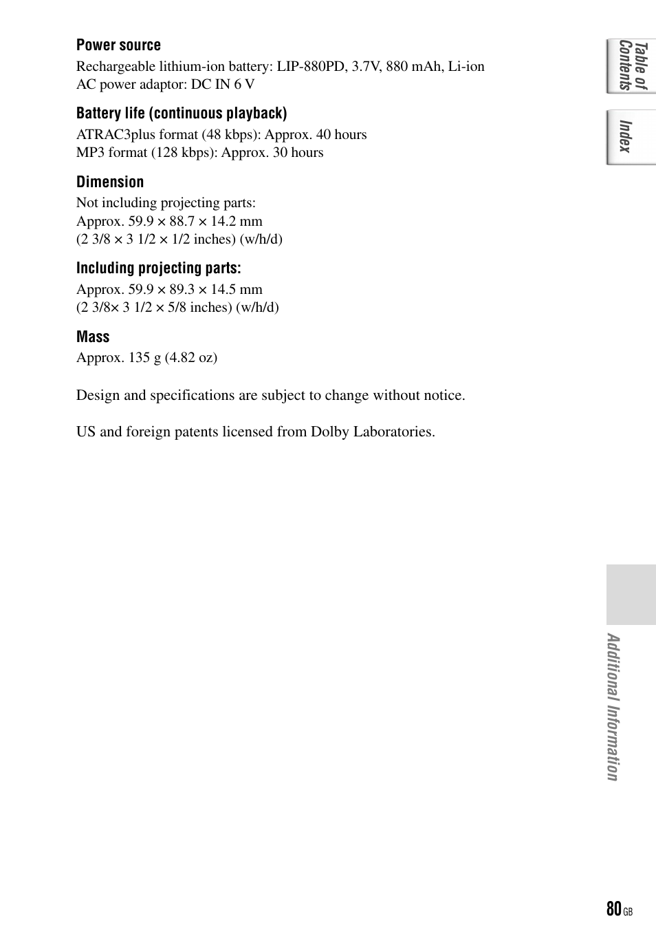 Sony NW-HD5 User Manual | Page 80 / 82