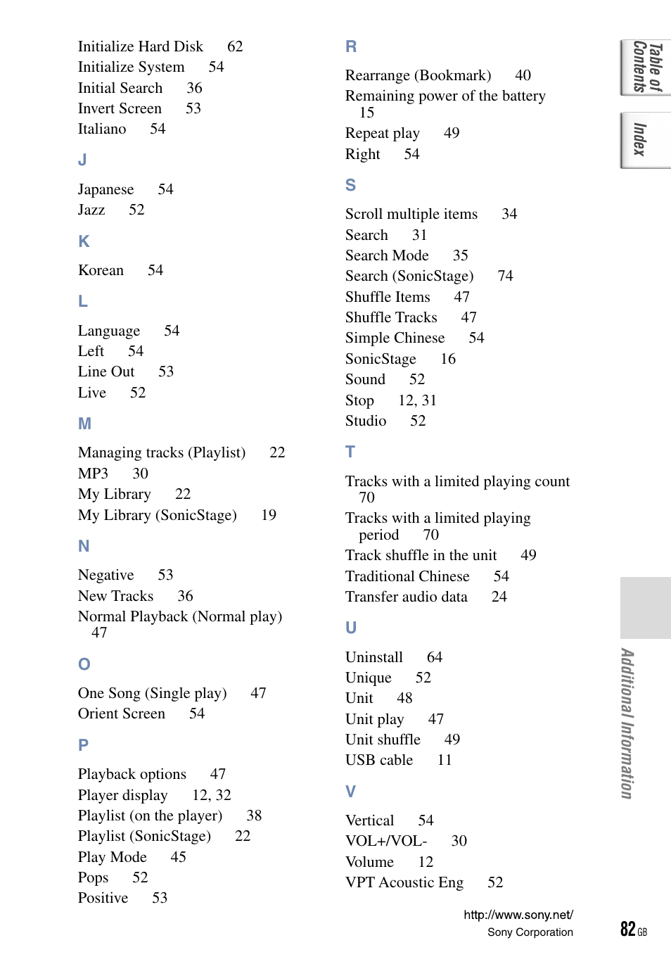 Sony NW-HD5 User Manual | Page 82 / 82