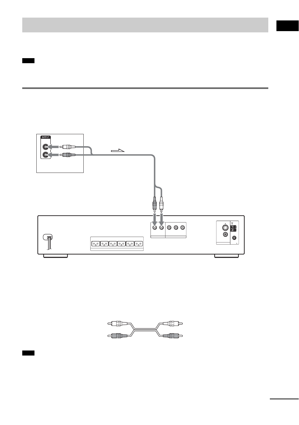 Step 4: other component hookup, Connecting the system and the other component, Ge tting star te d | Continued | Sony HCD-DX150 User Manual | Page 23 / 100