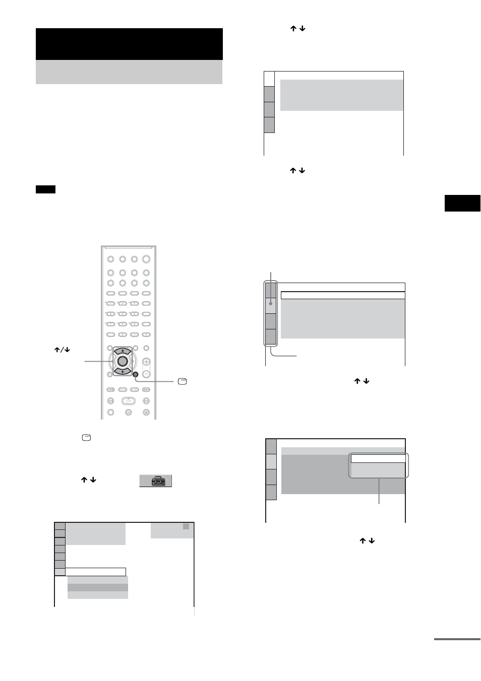 Settings and adjustments, Using the setup display | Sony HCD-DX150 User Manual | Page 71 / 100