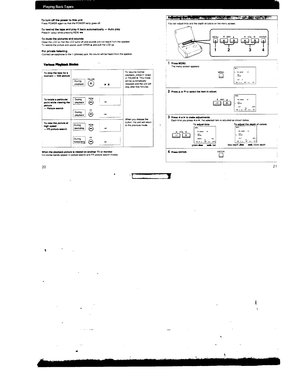 Sony GV-M20 User Manual | Page 11 / 20