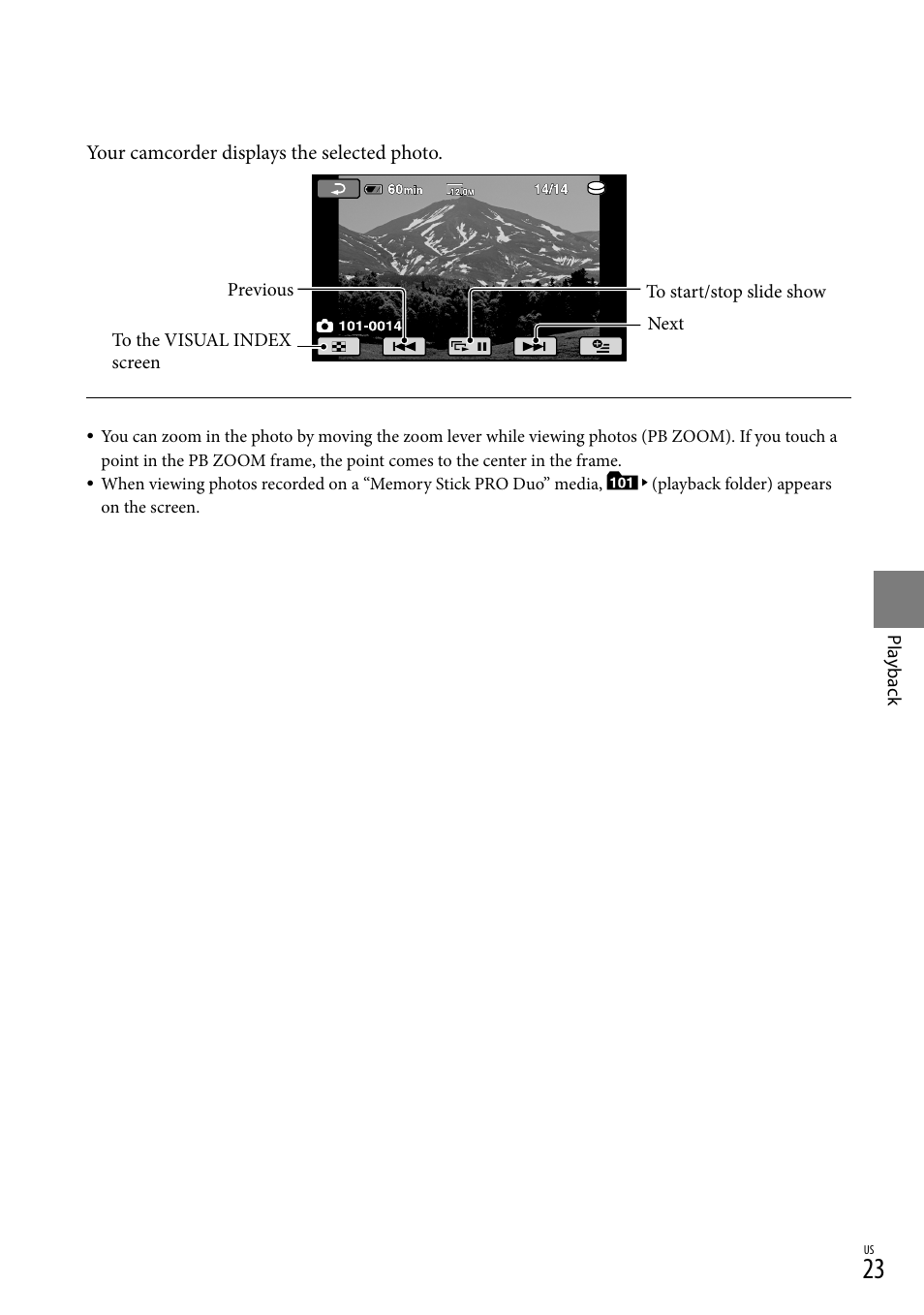 Sony HDR-XR500V User Manual | Page 23 / 131