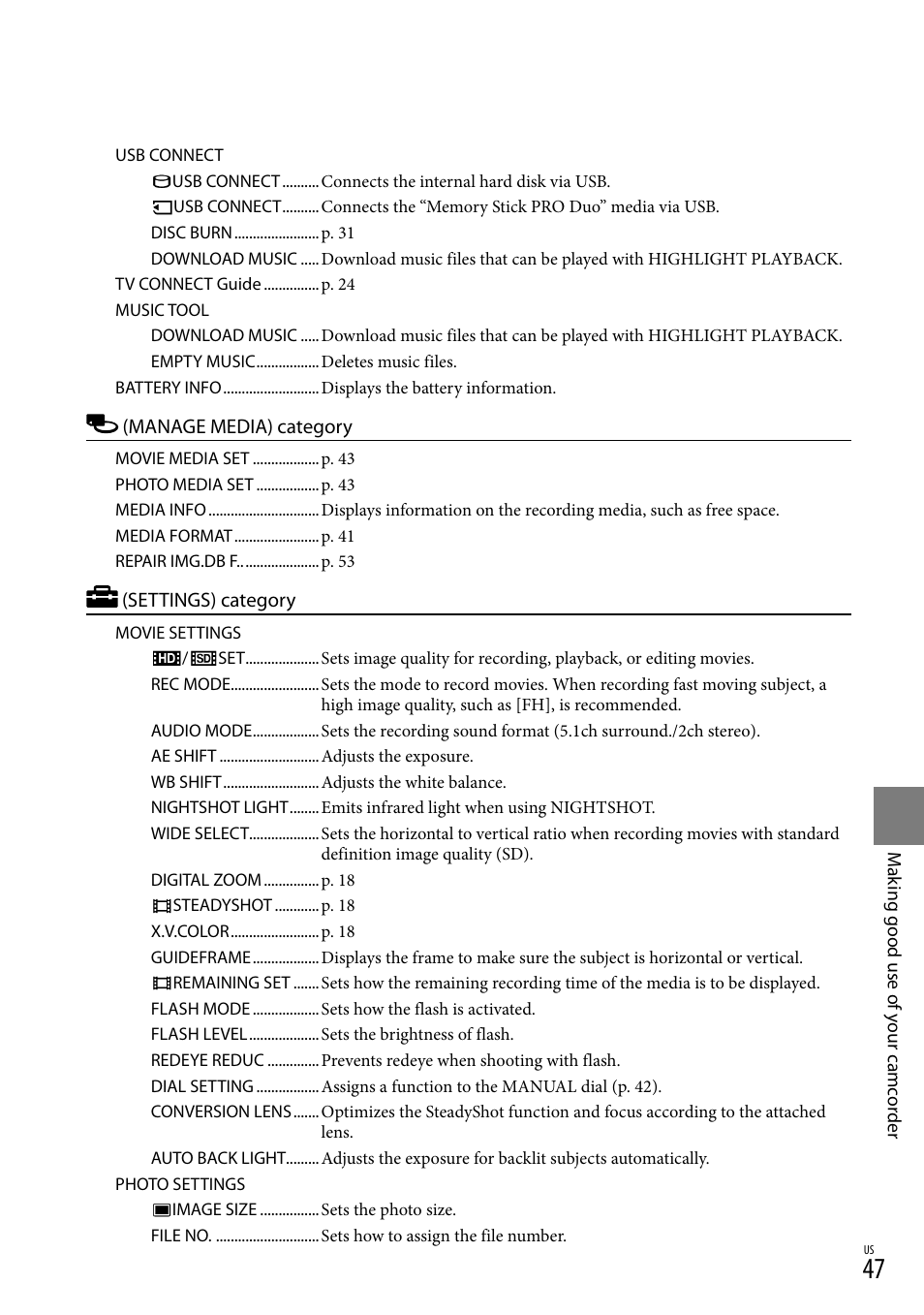 Sony HDR-XR500V User Manual | Page 47 / 131