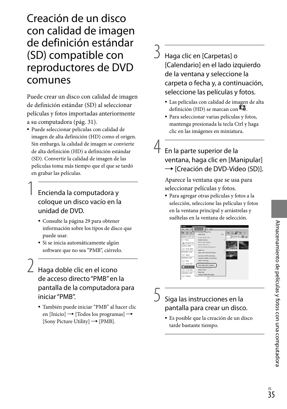 Con reproductores de dvd comunes | Sony HDR-XR500V User Manual | Page 99 / 131