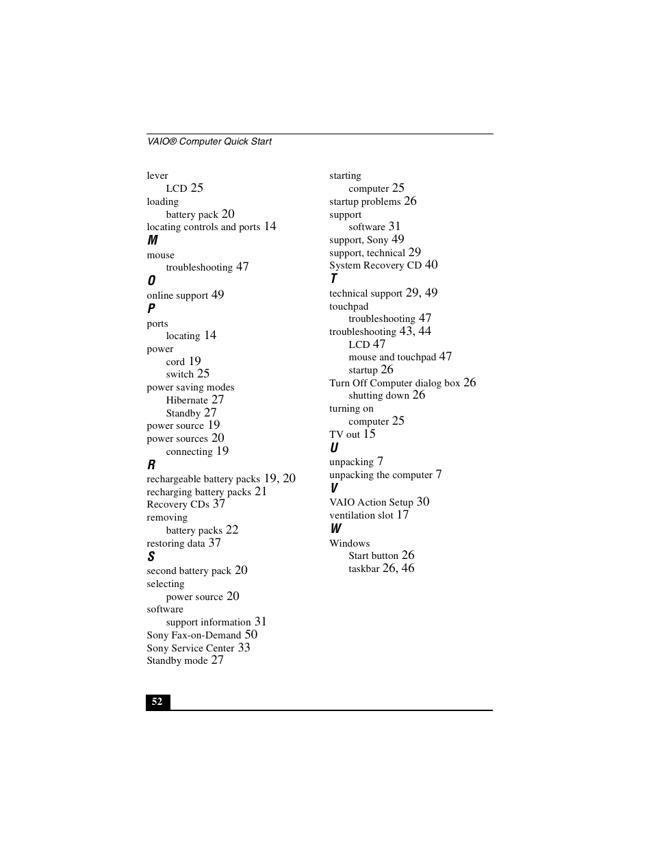 Sony PCG-FXA53 User Manual | Page 52 / 56